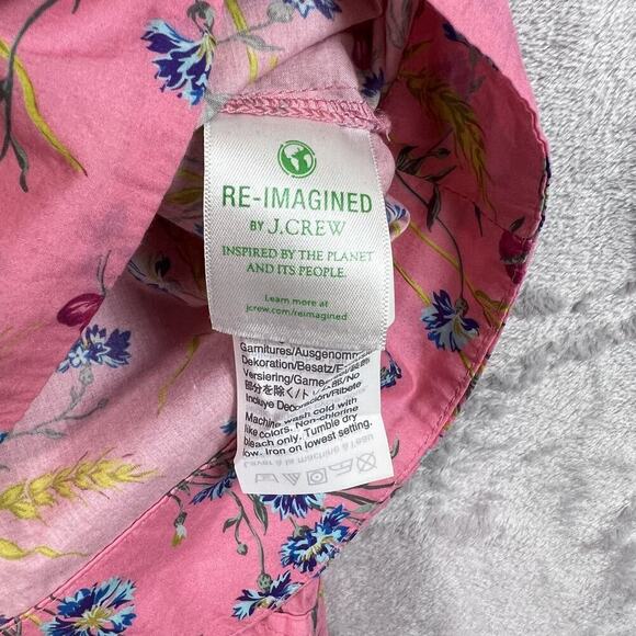 J Crew Liberty Fabric Shirt Blouse Size Small Pink Floral Lace Button Up - Picture 9 of 13